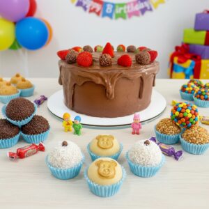 Kit Festa G: 250x Doces Linha Festa + 1x Torta Exclusive